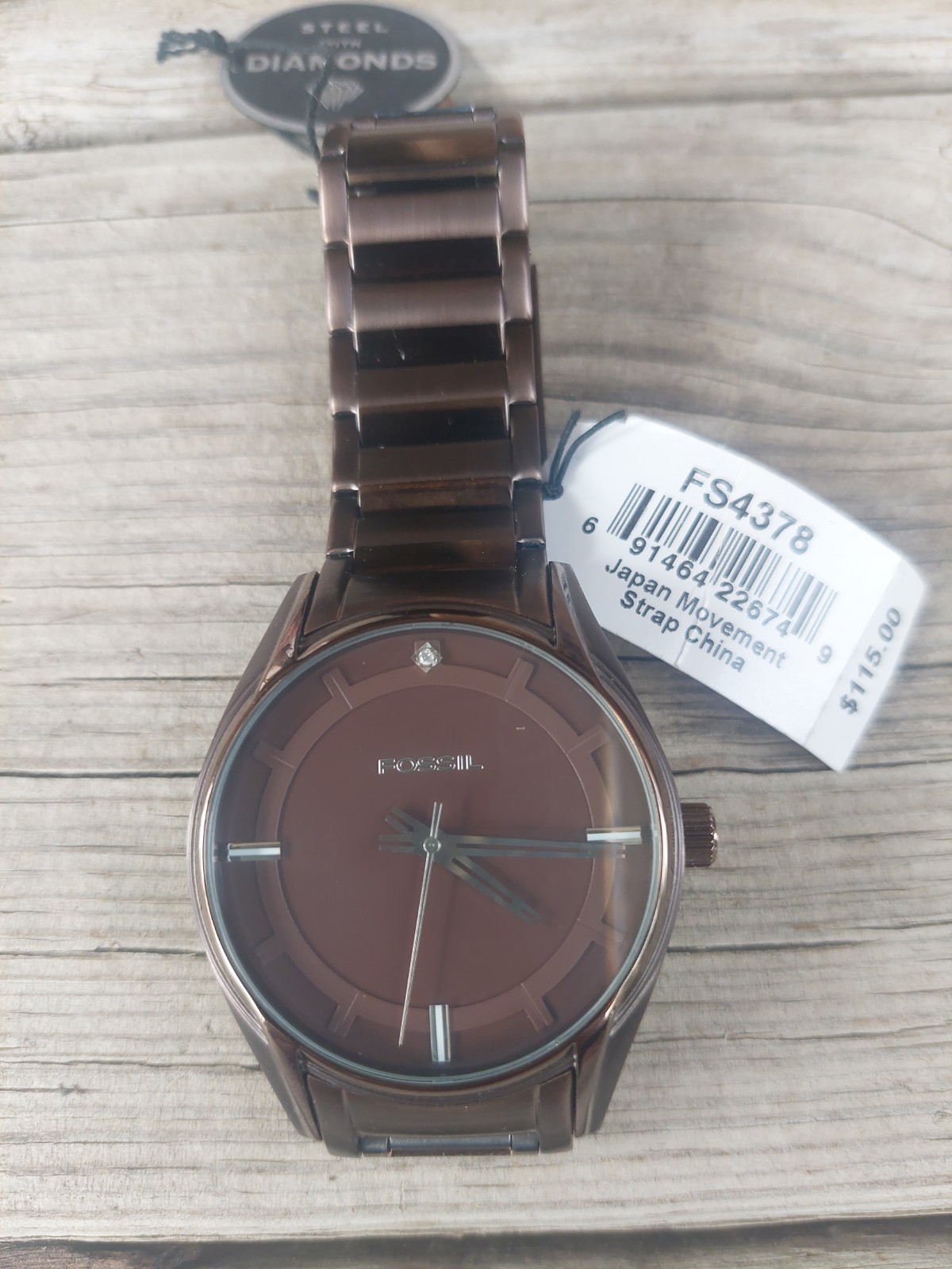Men’s Steel With Diamonds Watch Fossil