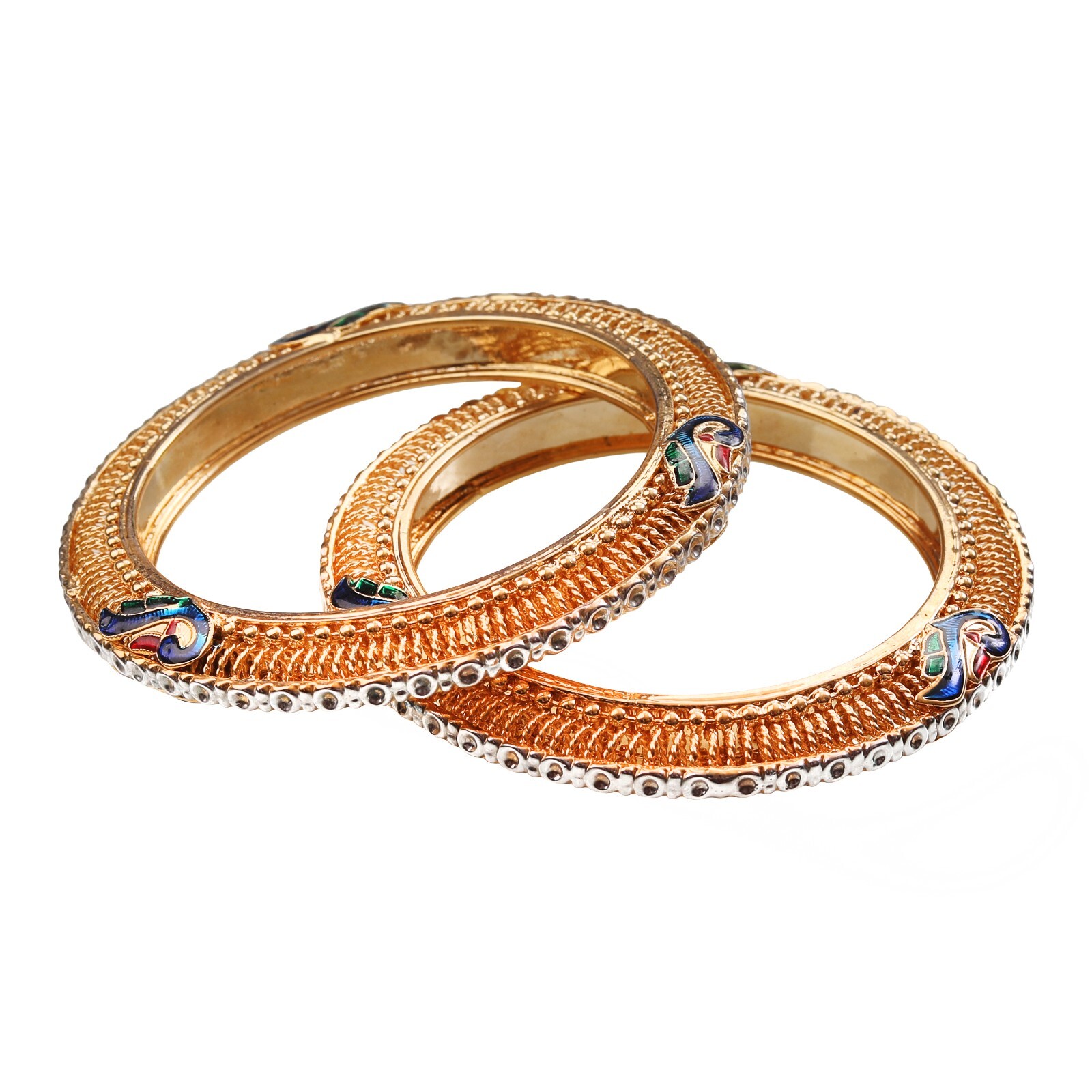 Indian Gold Plated Minakari Bangle Traditional Chudi Ethnic Jewelry