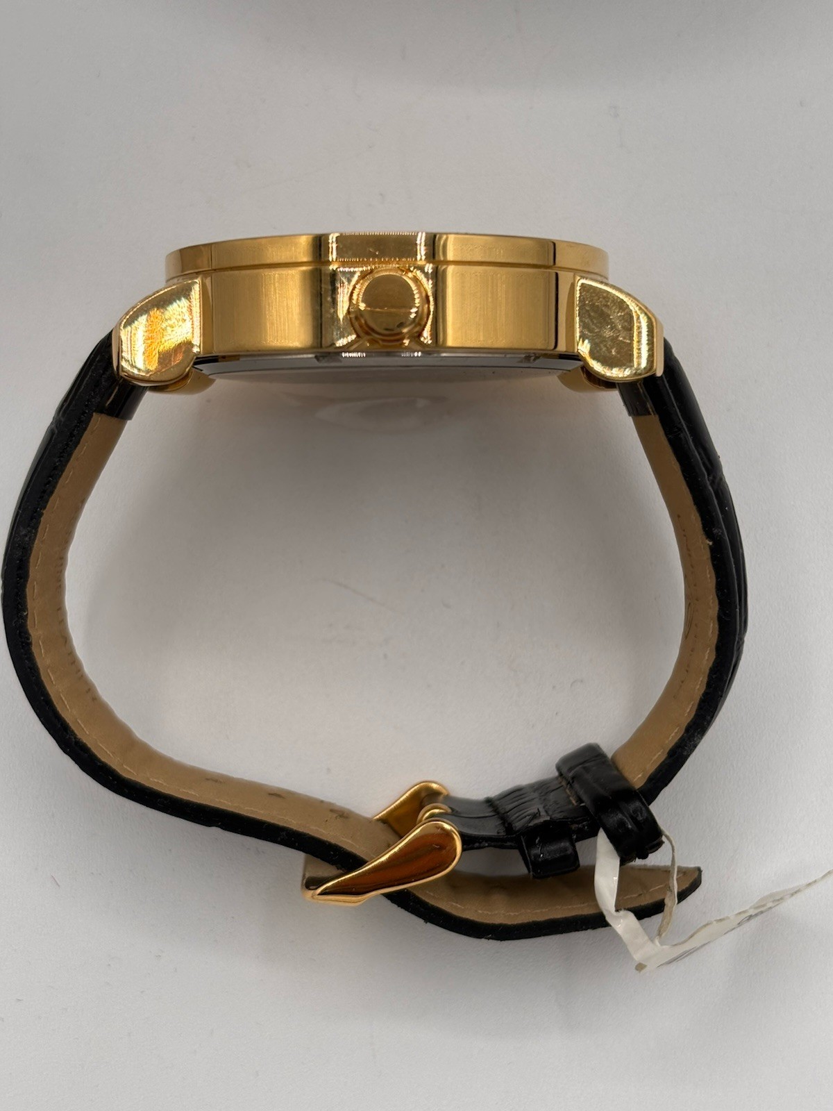 NEW Super Techno Mens Watch I-5371 Gold Tone Diamond .12 CT READ NOTES