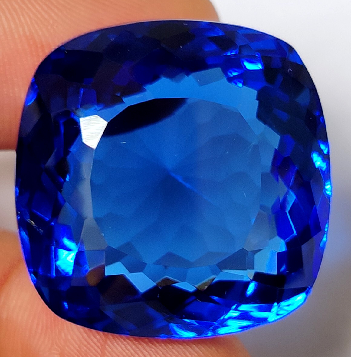 AAA+ Large Blue Tanzanite 98.9 Ct. Cushion Cut Loose Gemstone Gift for Women/Her