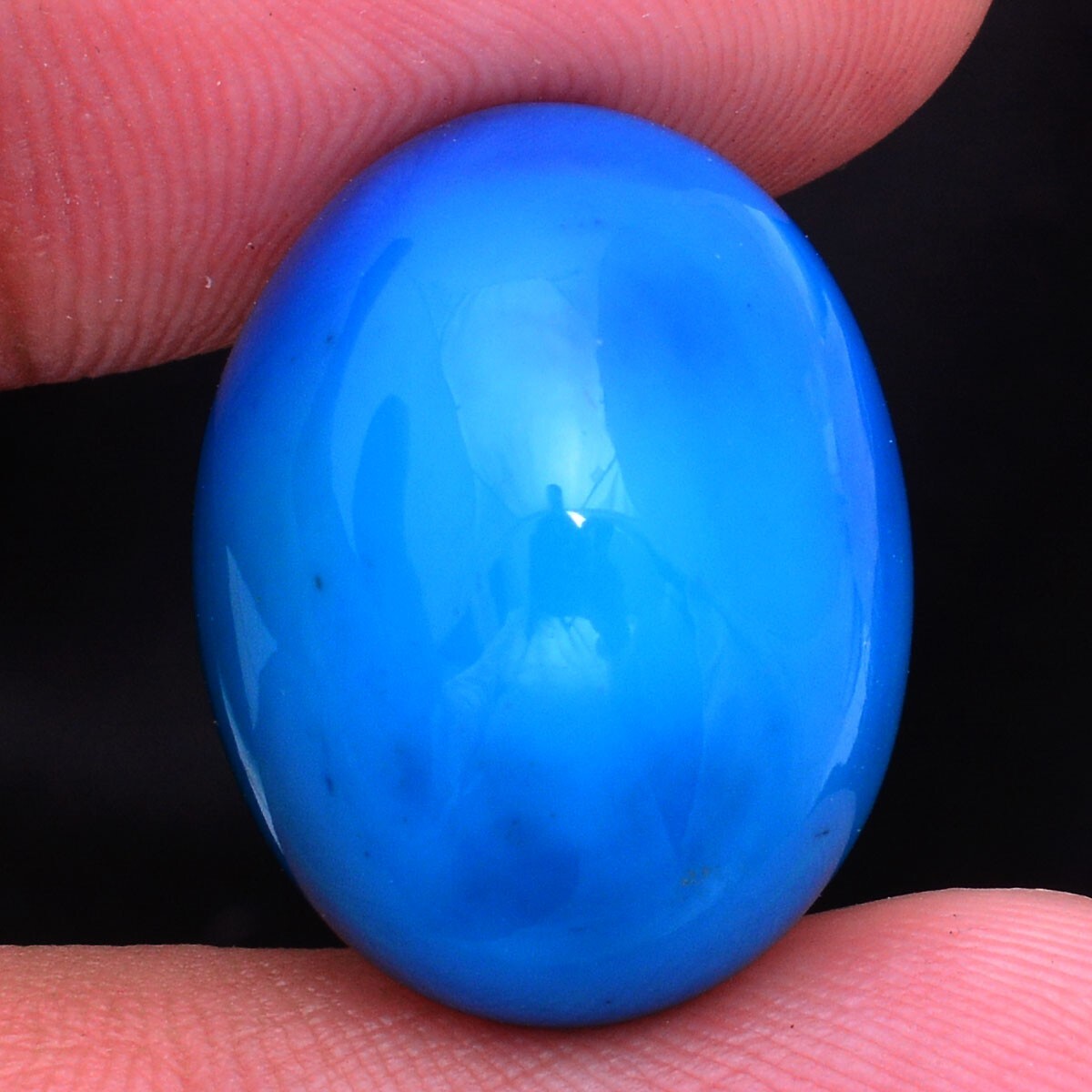 17.90 Cts Natural Ethiopian Blue Opal Top Quality Oval Cabochon Loose Gemstone