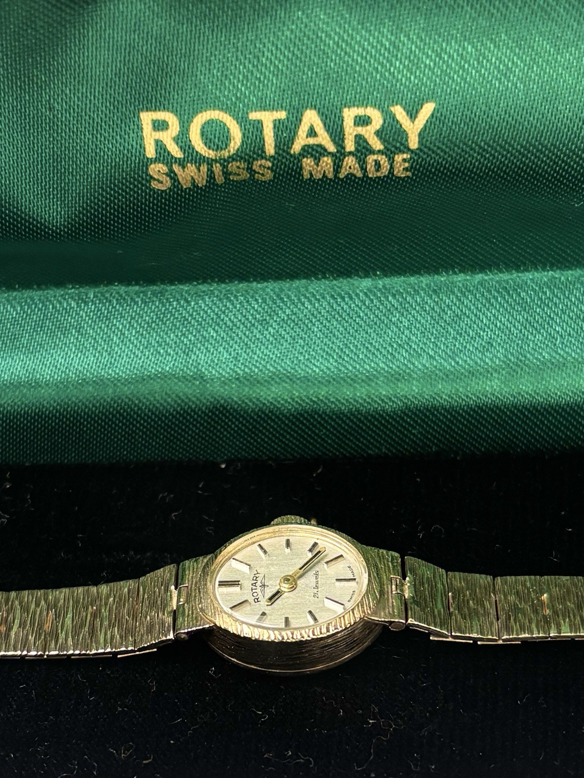 ROTARY Ladies 9ct Gold *+BOX* 15g Vintage 1970’s Manual Watch