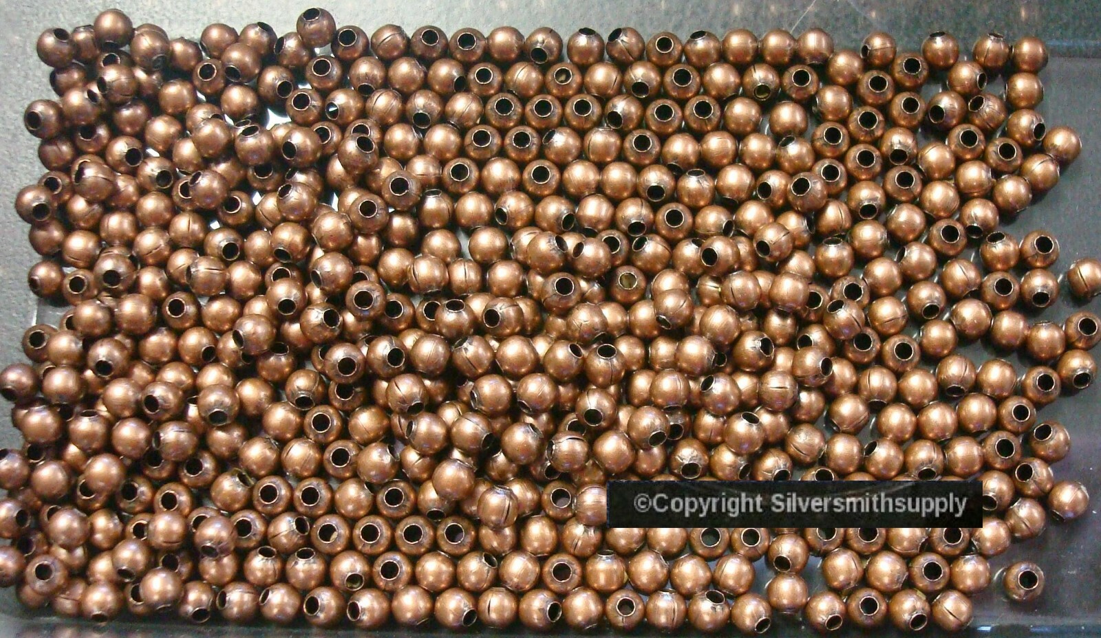 Copper plated round spacer beads smooth rounds 4mm diameter 500 pcs FPB008C
