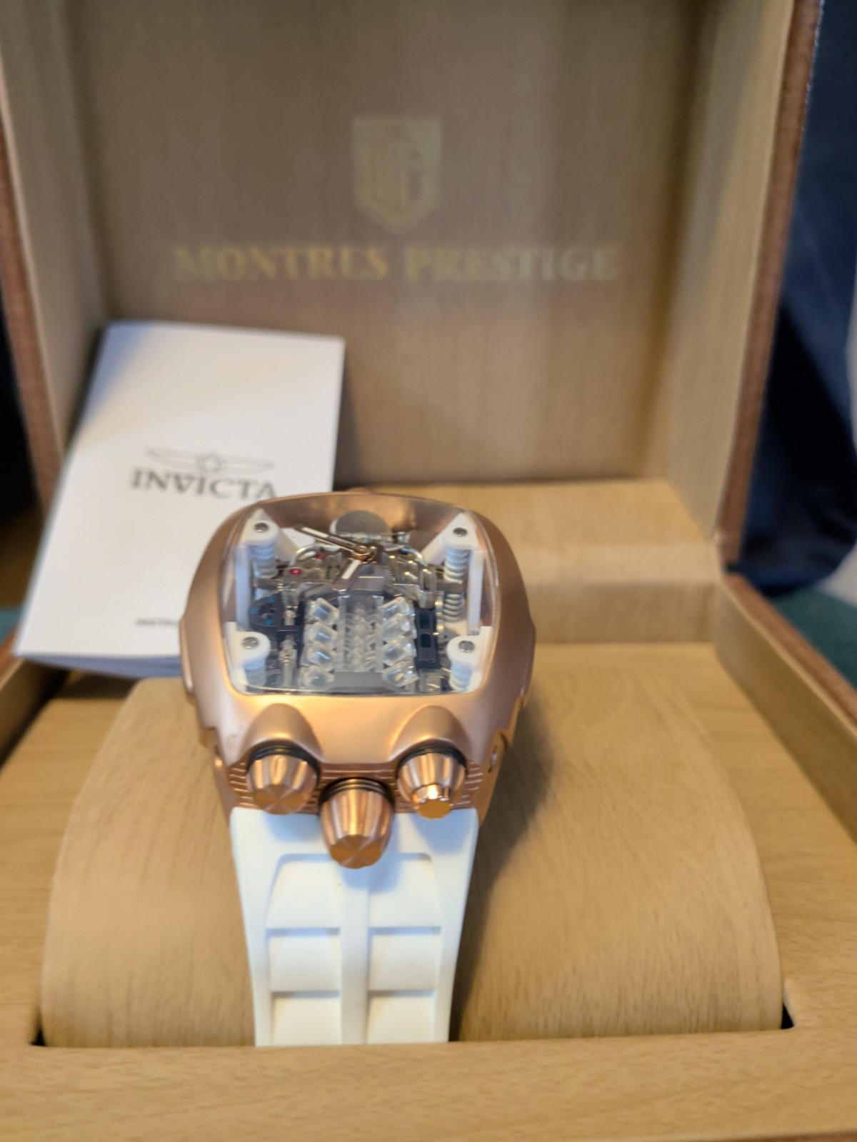 Montres Prestige X Invicta Automatic Men’s Watch 44mm, White (MPW-0159) Engine