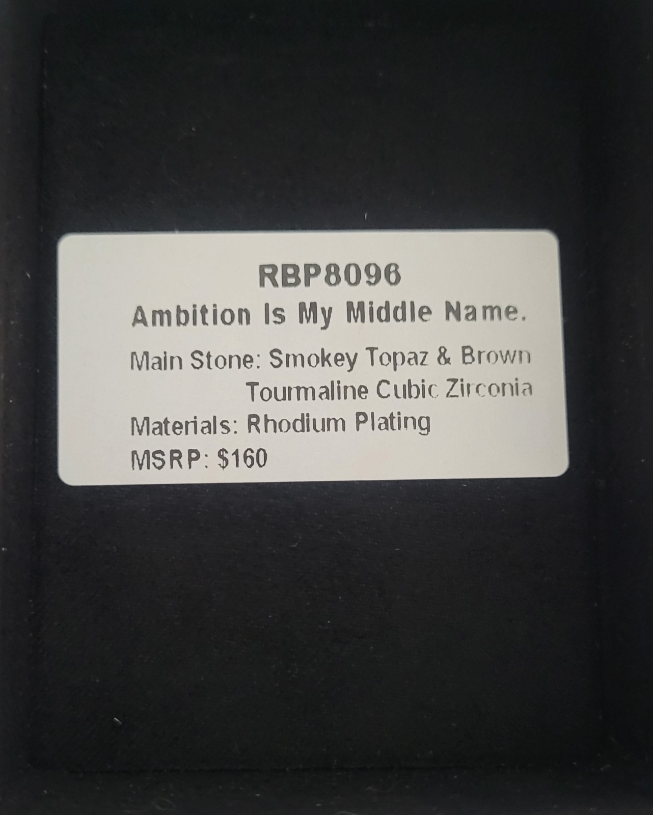 Bomb Party Luxe Bands Ambition Is My Middle Name Ring RBP8096 Size 8