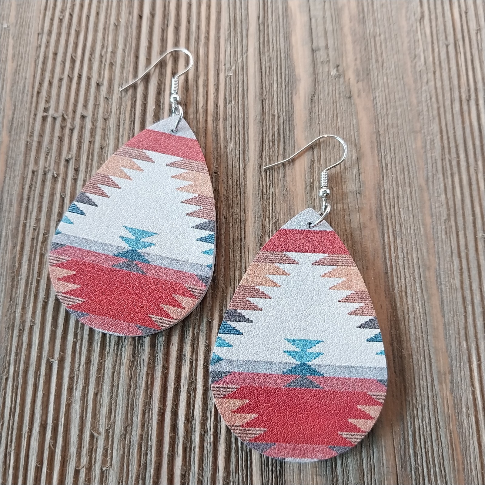 Southwest Boho Cowgirl Drop Dangle Hook Earrings Handmade Multicolor