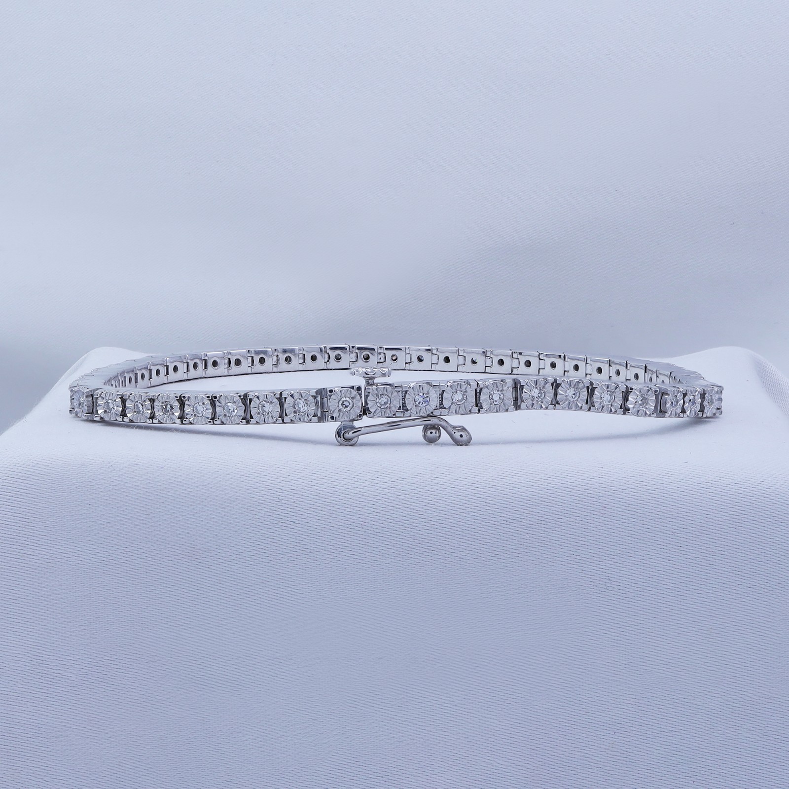 1/2 Ct Lab Grown Diamond Tennis 7.25″ Bracelet 925 Sterling Silver Round Cut