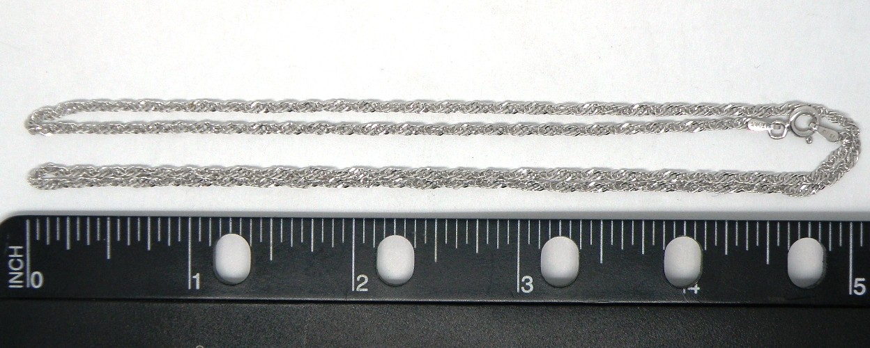 14k White Gold Singapore Chain 21½”