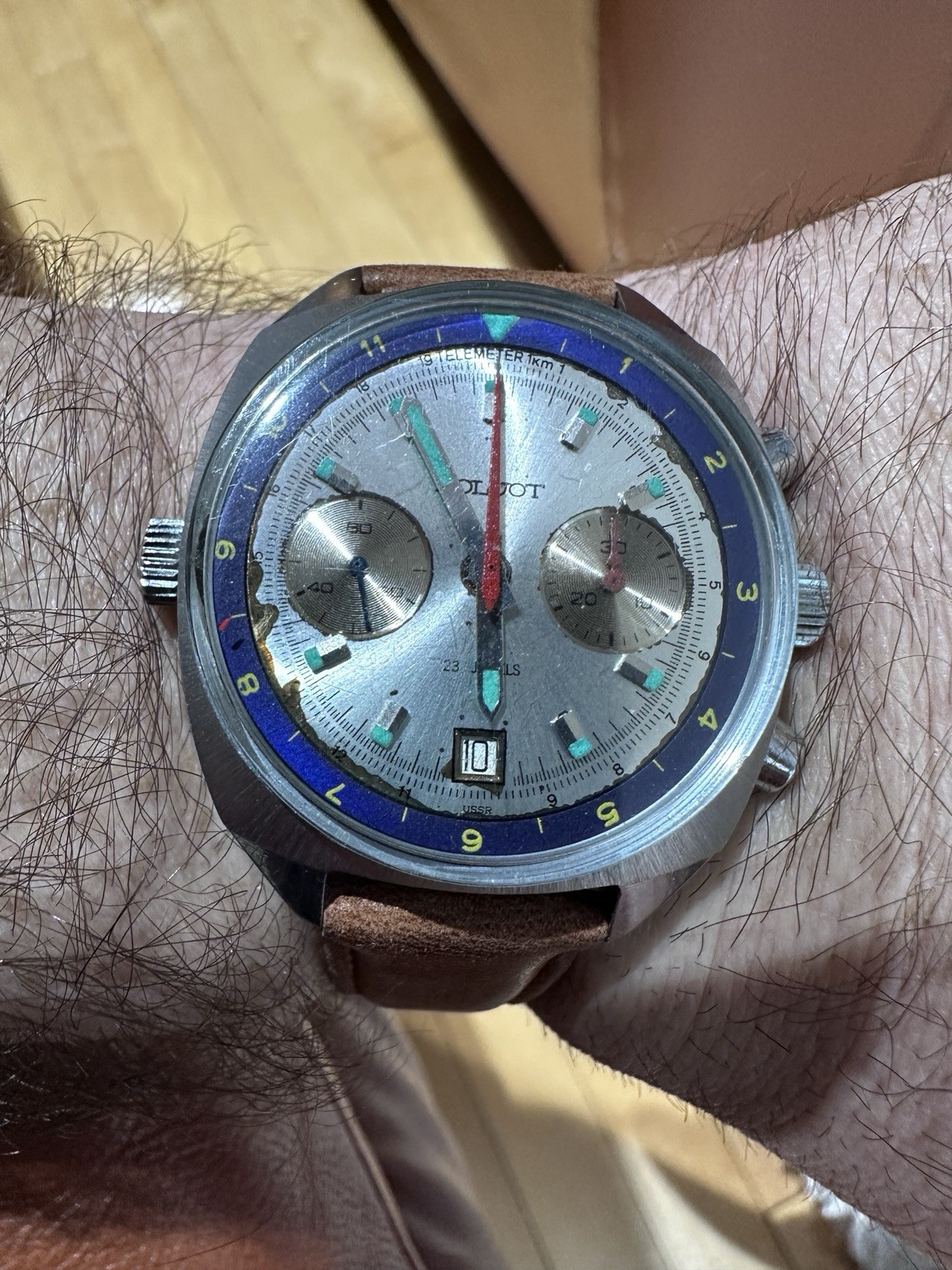 POLJOT 3133 Sturmanskie USSR Soviet Mechanical Chronograph Watch Serviced