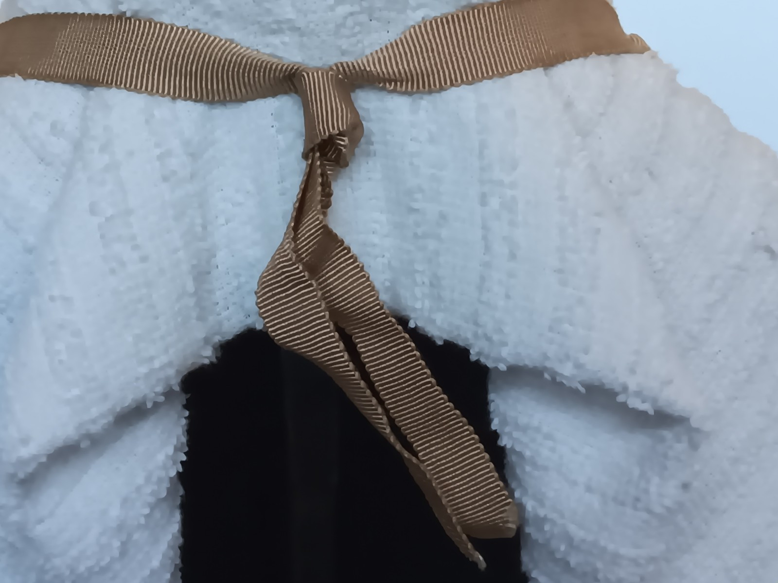 J Crew Goldtone Faceted Smoky Crystal Station Necklace Ribbon Closure 20-30 in