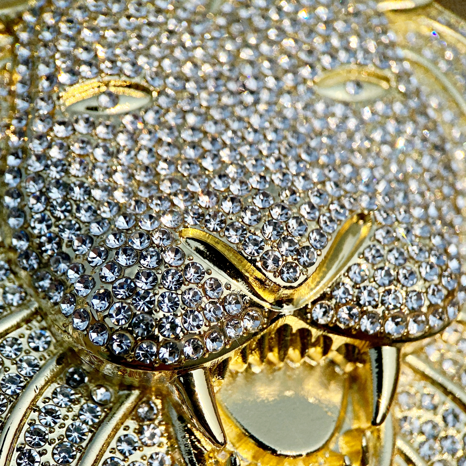 Huge Big Lion Head Jumbo Large Hip Hop Pendant 14K Gold Plated Iced Bling Out CZ