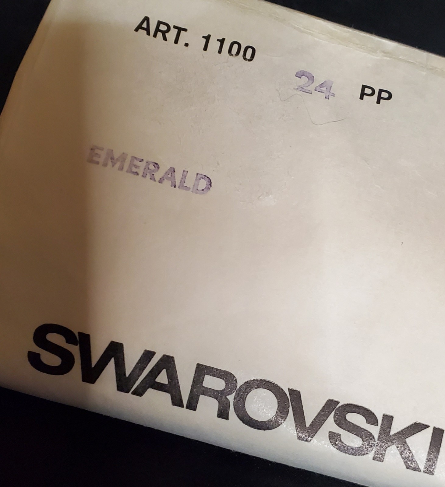 100PCS SWAROVSKI EMARALD 24PP UNFOILED CRYSTALS R1 ART. 1100