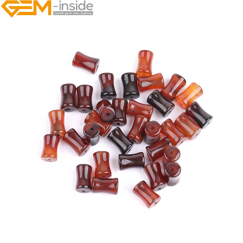 Natural Gemstone Bamboo Bone Assorted Loose Beads For Jewelry Making 15″ 30Pcs