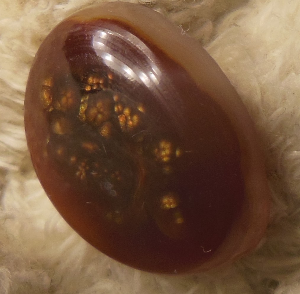 11.50ct Mexican Fire Agate Freeform Cabochon 18.4mm x 14mm