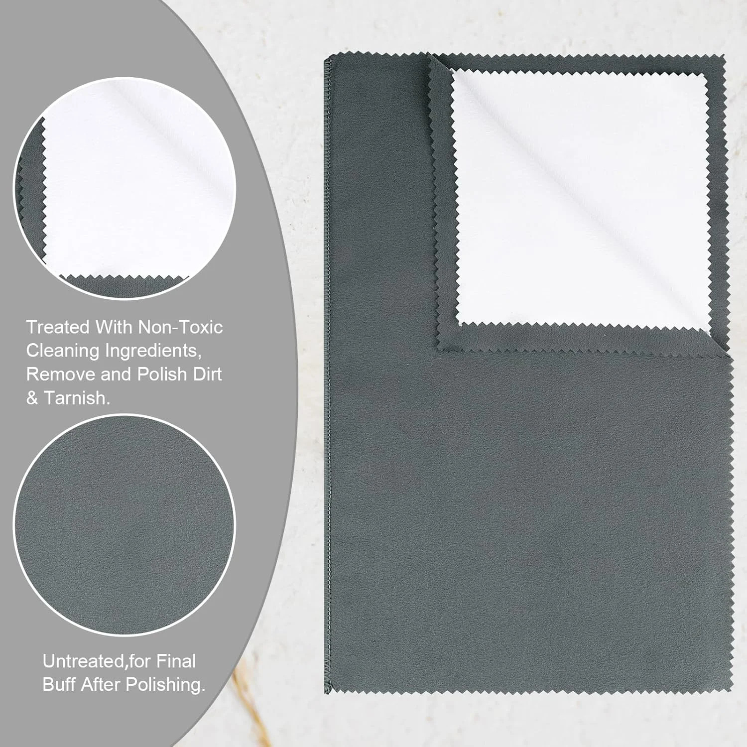Silver Polishing Cloths New 2 Pack XL 14×11″ Clean 925 Silver Gold Jewelry