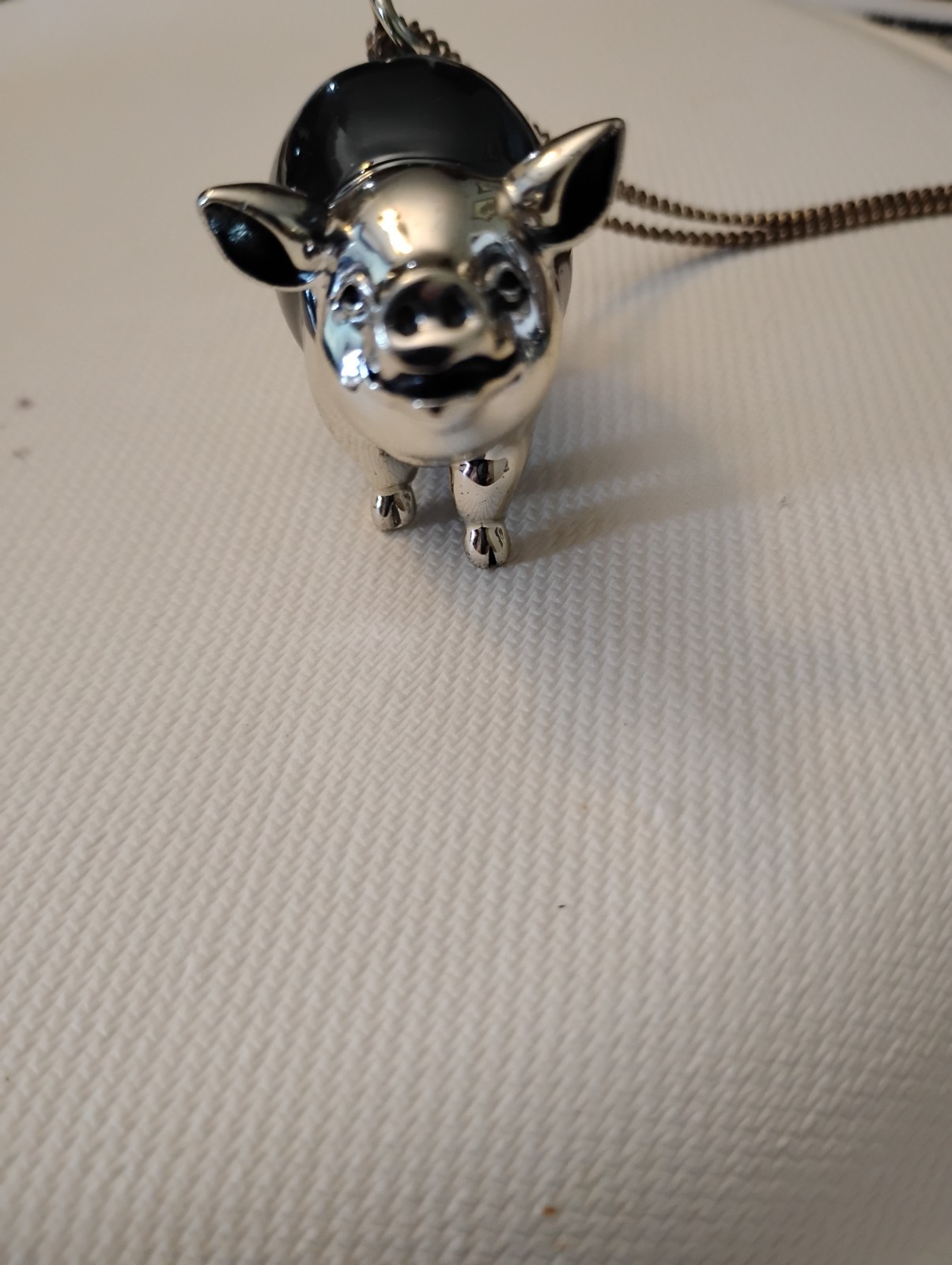 Necklace of a Pig by Gli Originali Saturno, Italy Sterling 925 1.7 ounces