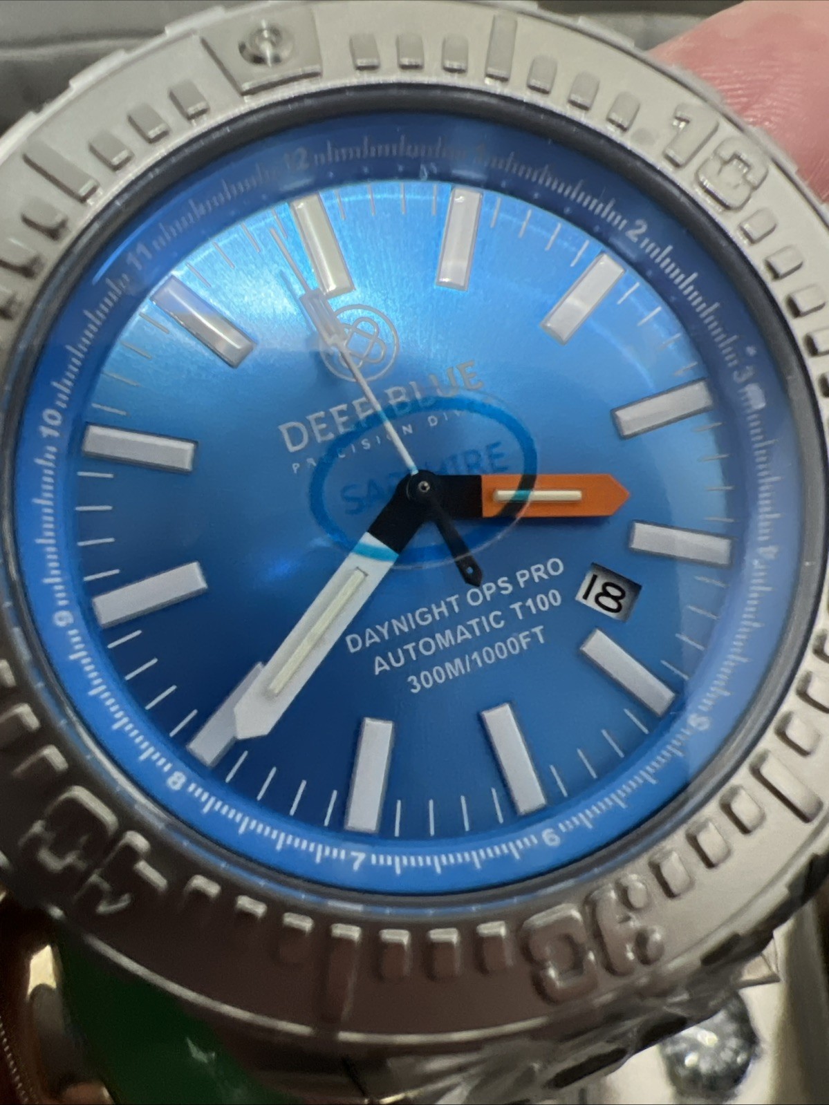 DAYNIGHT OPS PRO-TRITIUM TUBES AUTOMATIC 46M BEZEL LIGHT BLUE/YELLOW TRITIUM TUB