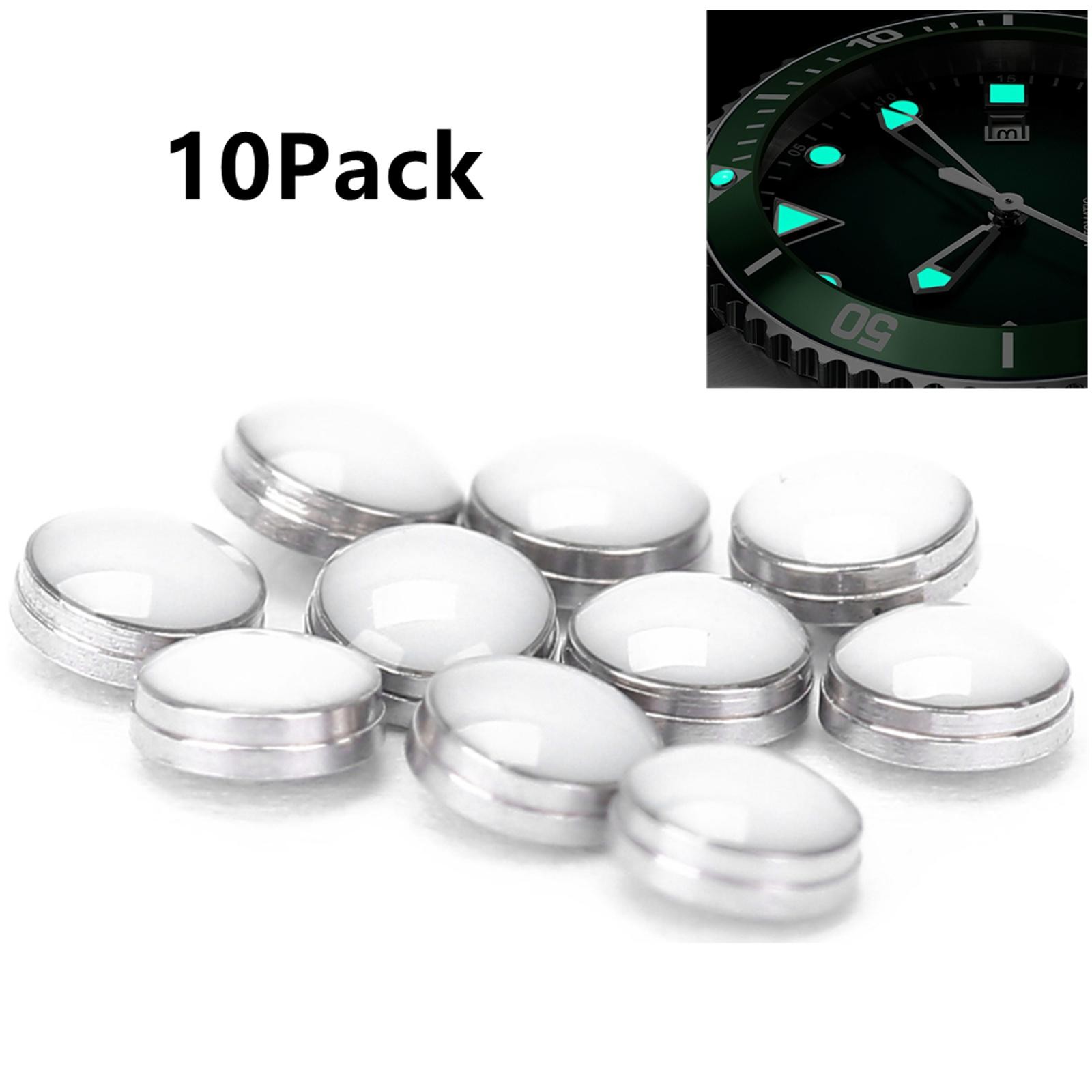 10Pack 2mm Watch Luminous Bezel Night Dots Watch Dial Decorative Accessories
