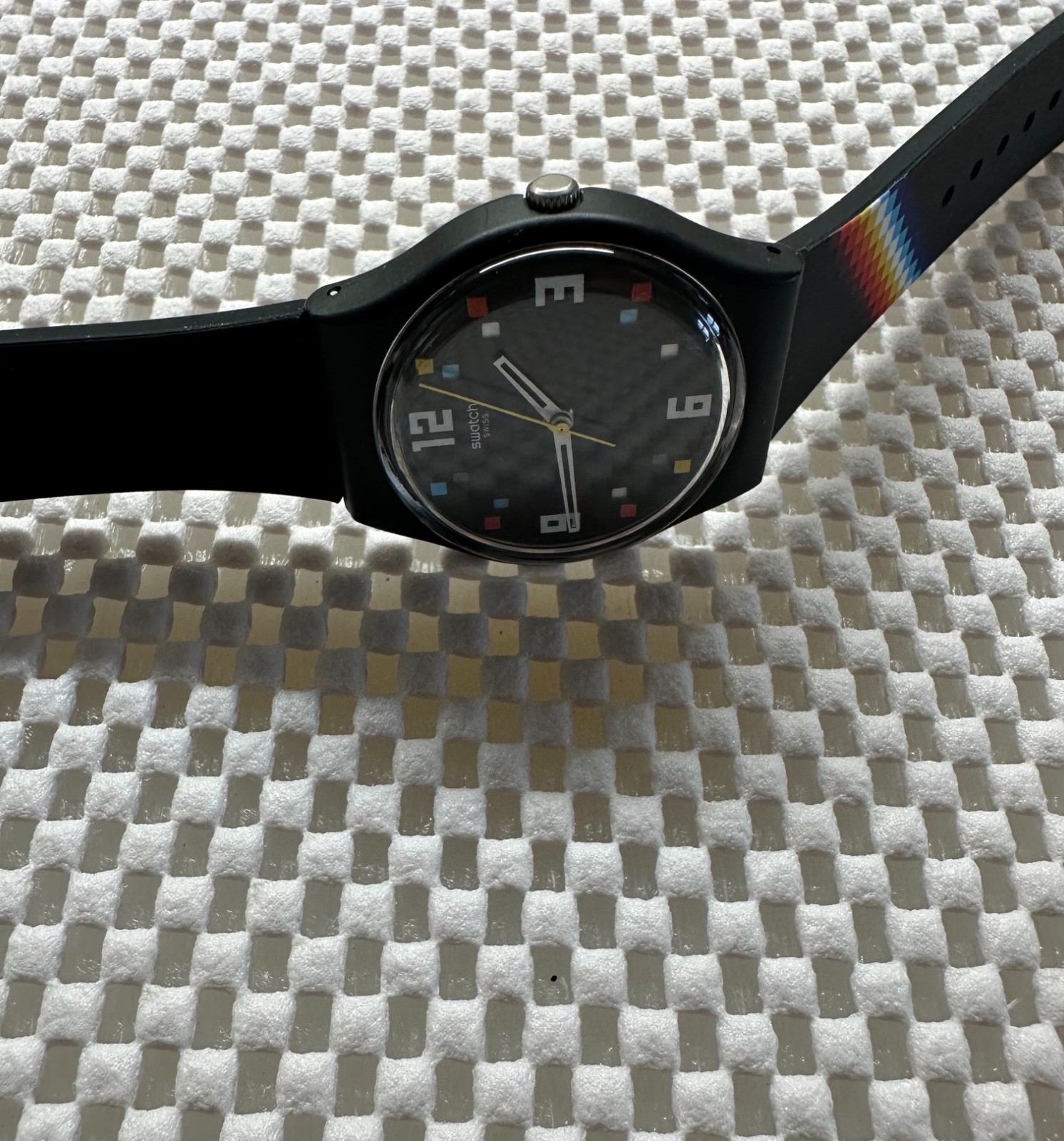 Swatch Watch Black Carousel Squares SO288705 Contemporary 2023