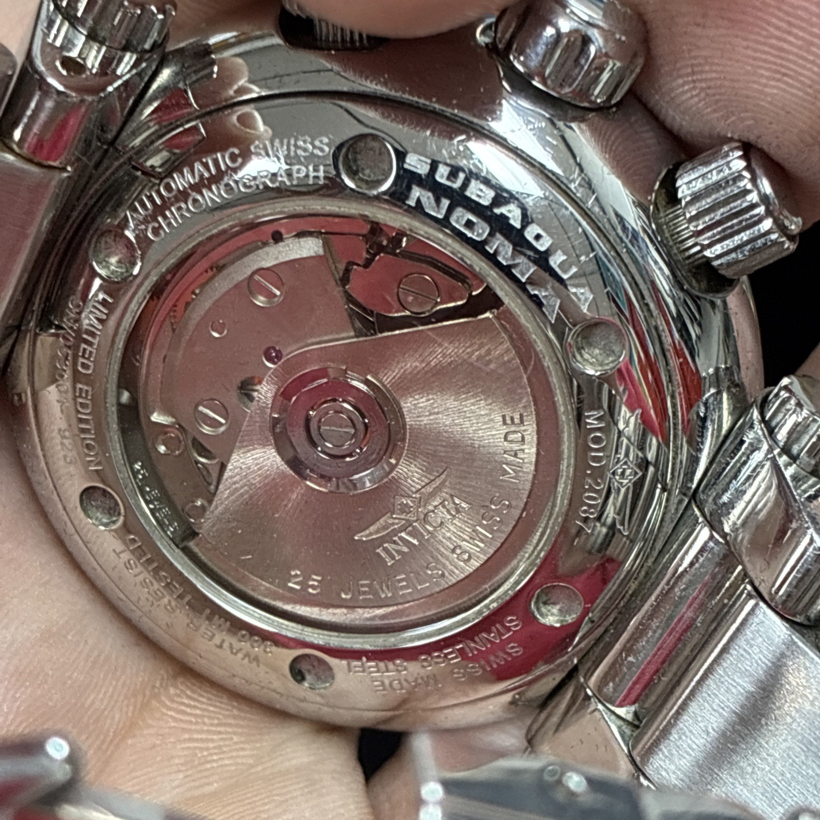 INVICTA 2087 SUBAQUA NOMA I VALJOUX 7750 AUTOMATIC CHRONOGRAPH Display Box Case