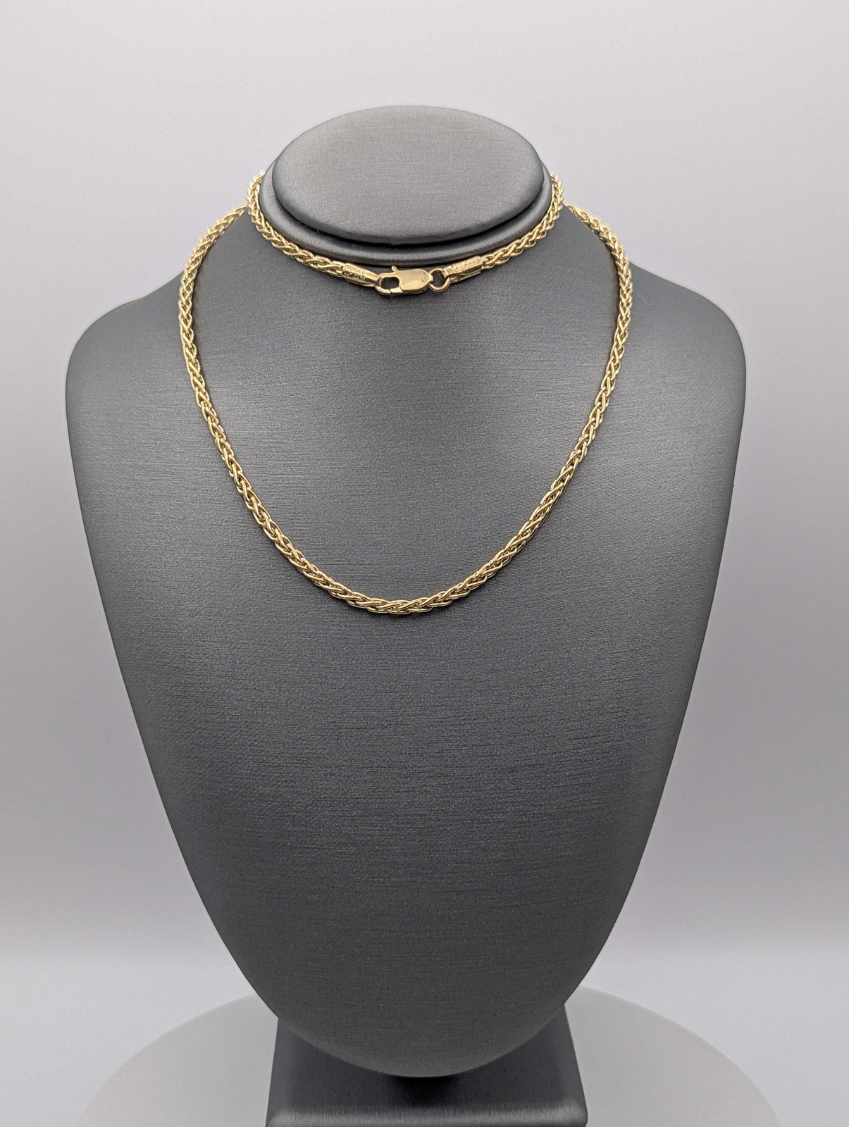 14K YG Solid Foxtail Link Chain