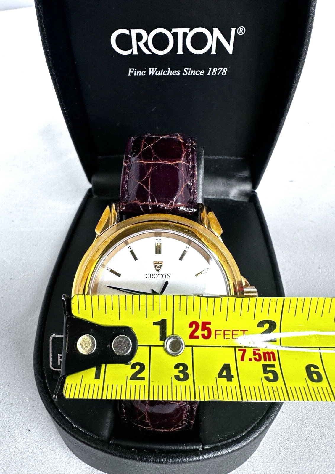 Men’s Croton Wristwatch Limited Edition 0141/1000 Leather Band with Box