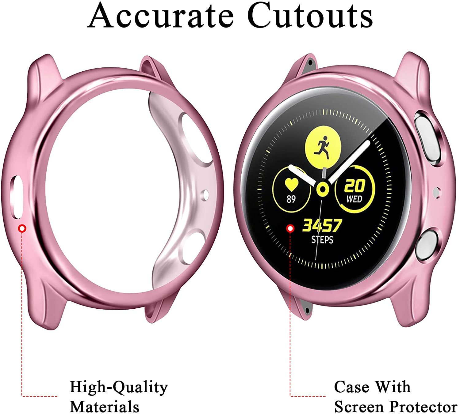 20mm Milanese Strap+Case Watch Band For Samsung Galaxy Watch Active 2 40mm 44mm