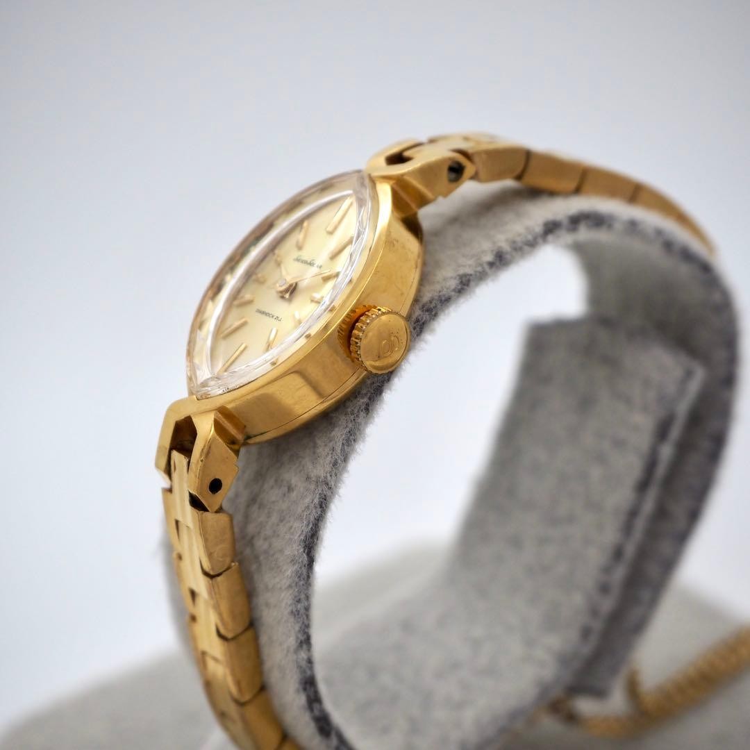 Seiko ASGP 10-7001 Solar Gold Watch Manual Wind Japan Vintage 0716218