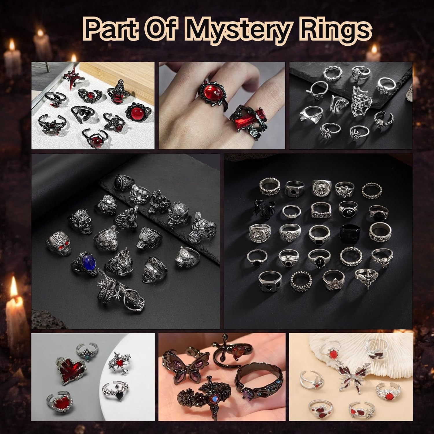 Gothic Mystery Jewelry Jar Witchy Jewelry Gift Set Surprise Jewelry Set Includes
