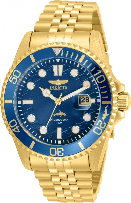 Invicta Pro Diver Men’s Gold Stainless Steel Blue Dial Watch – Model 30612