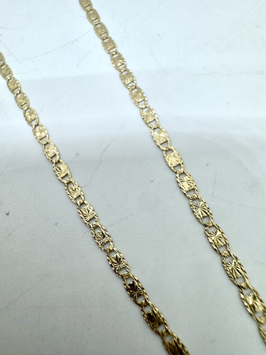 14K Yellow Gold Gucci Style Link 22″ Thin Chain – 2.4G! (WMP020190)
