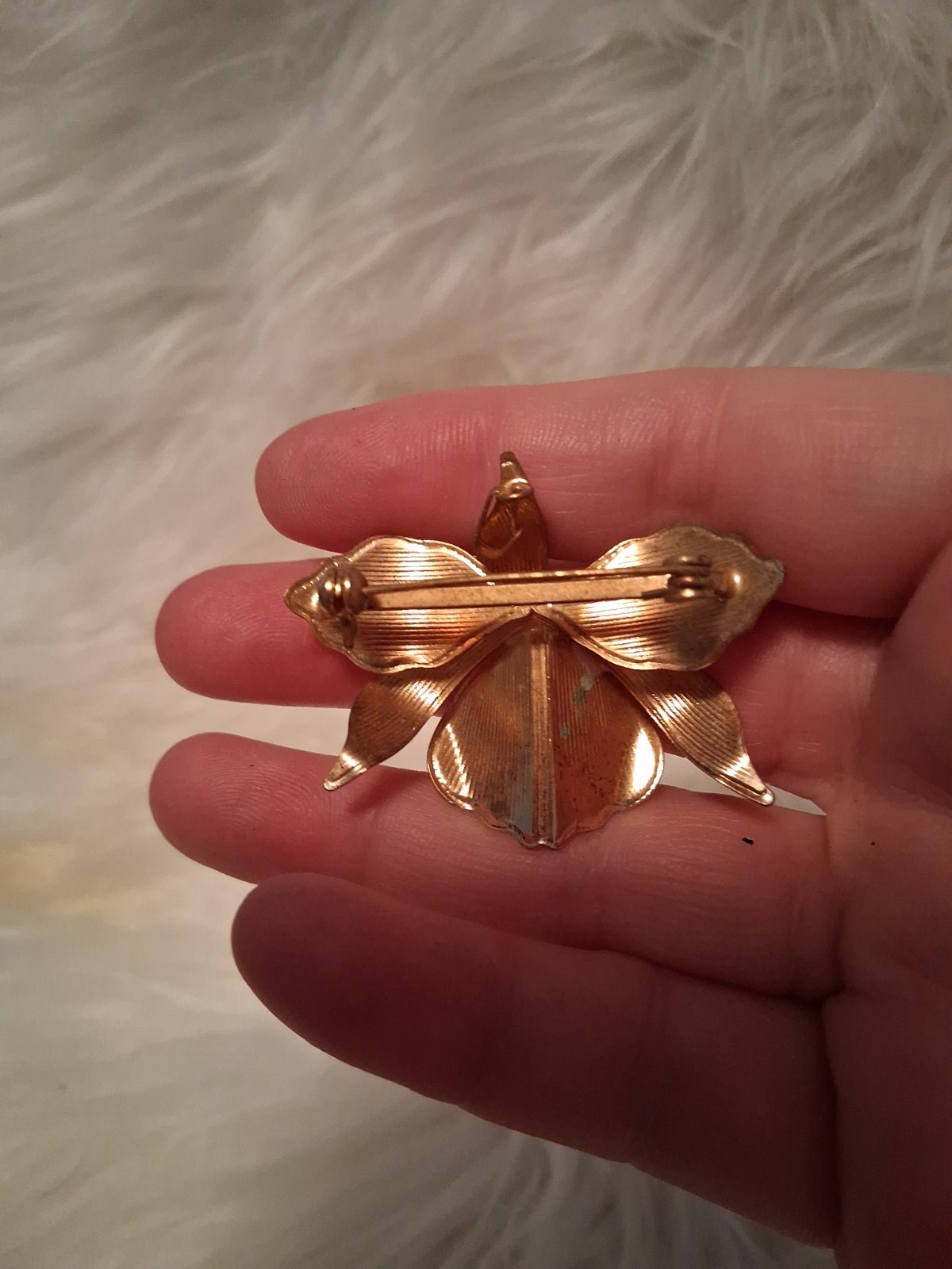 Beautiful Vintage Orchid Brooch/Pin 1950s Mid-Century