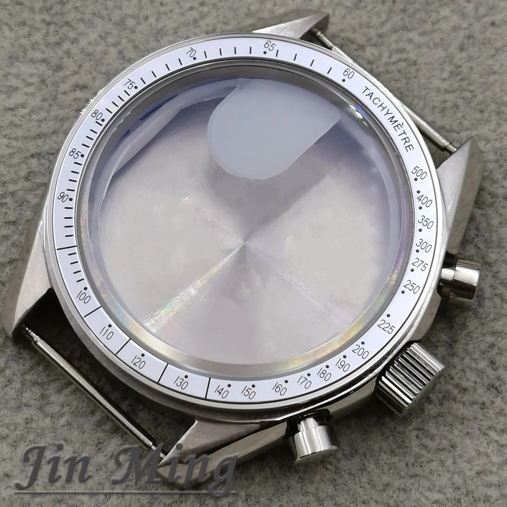 VK63 Case 39.7mm Metal Case Chronograph Case Bezel,watch Sealed Back Moon Watch