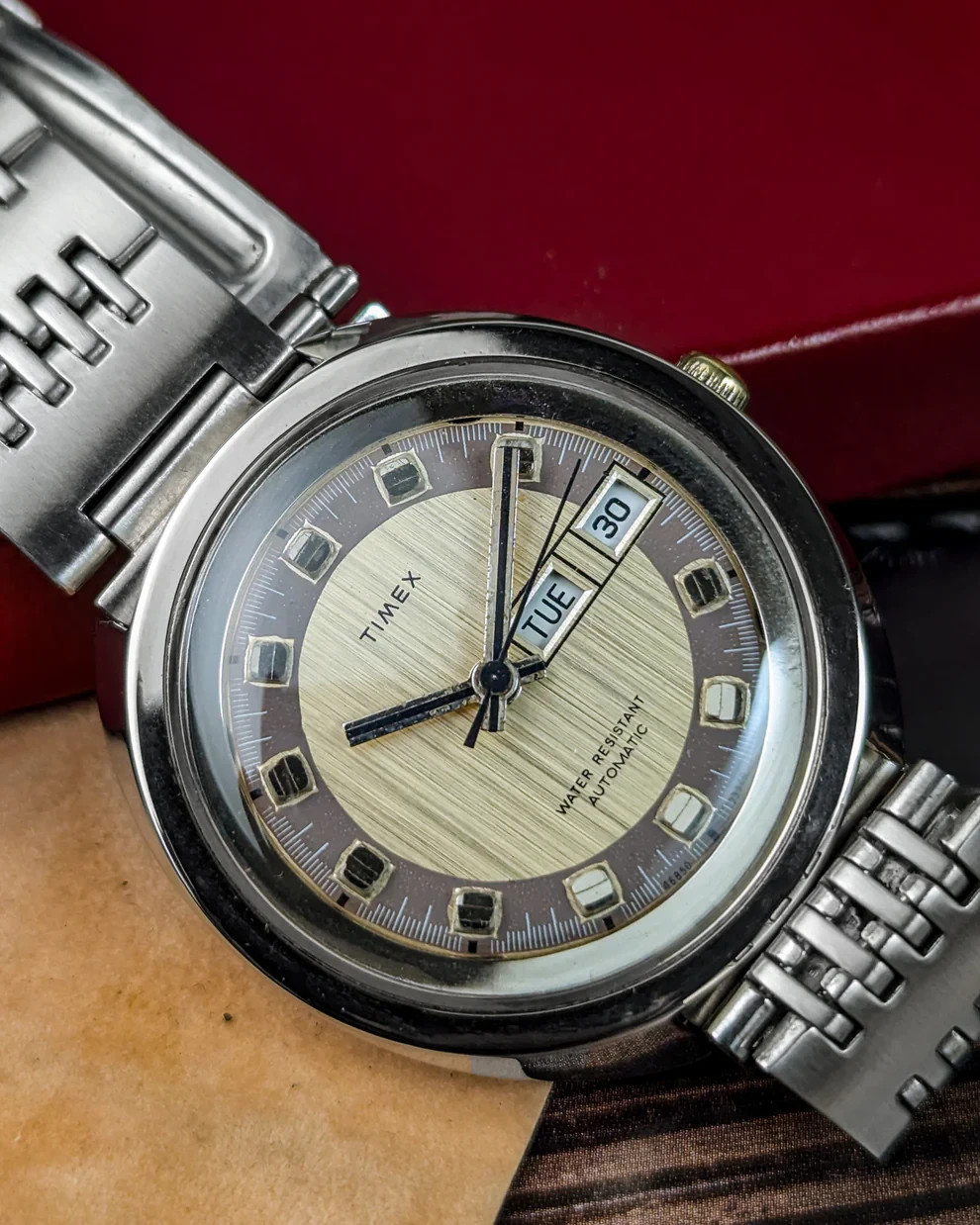Vintage Timex Automatic Day-Date – 46850 – “Bullseye” Dial – 1978 US