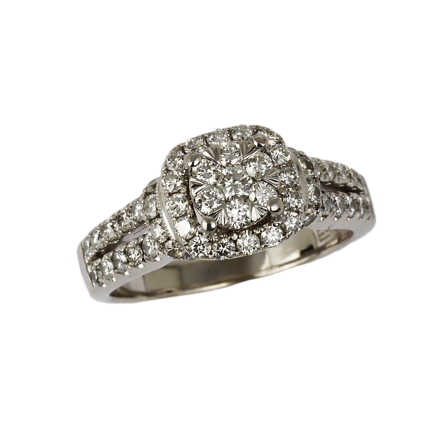 EFFY Women’s 14k White Gold Diamond Ring Size 8.25