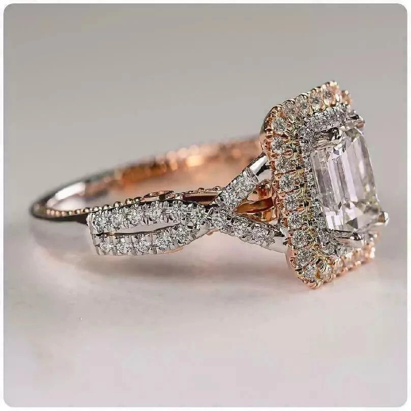 2.85Ct VVS1 Lab Created Diamond Valentine’s Day Gift Ring 14K White Gold Finish