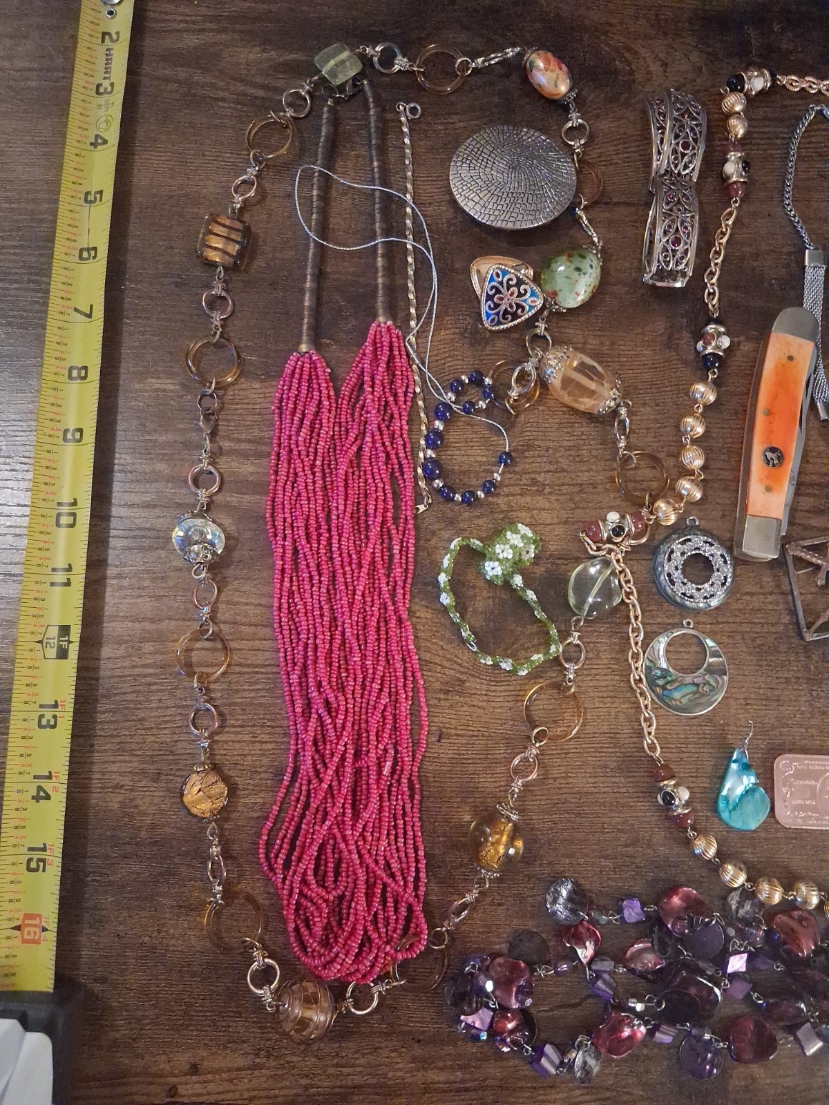 Assortment Costume Jewelry & Other Vintage Items Including 2 Ounces 999 Copper