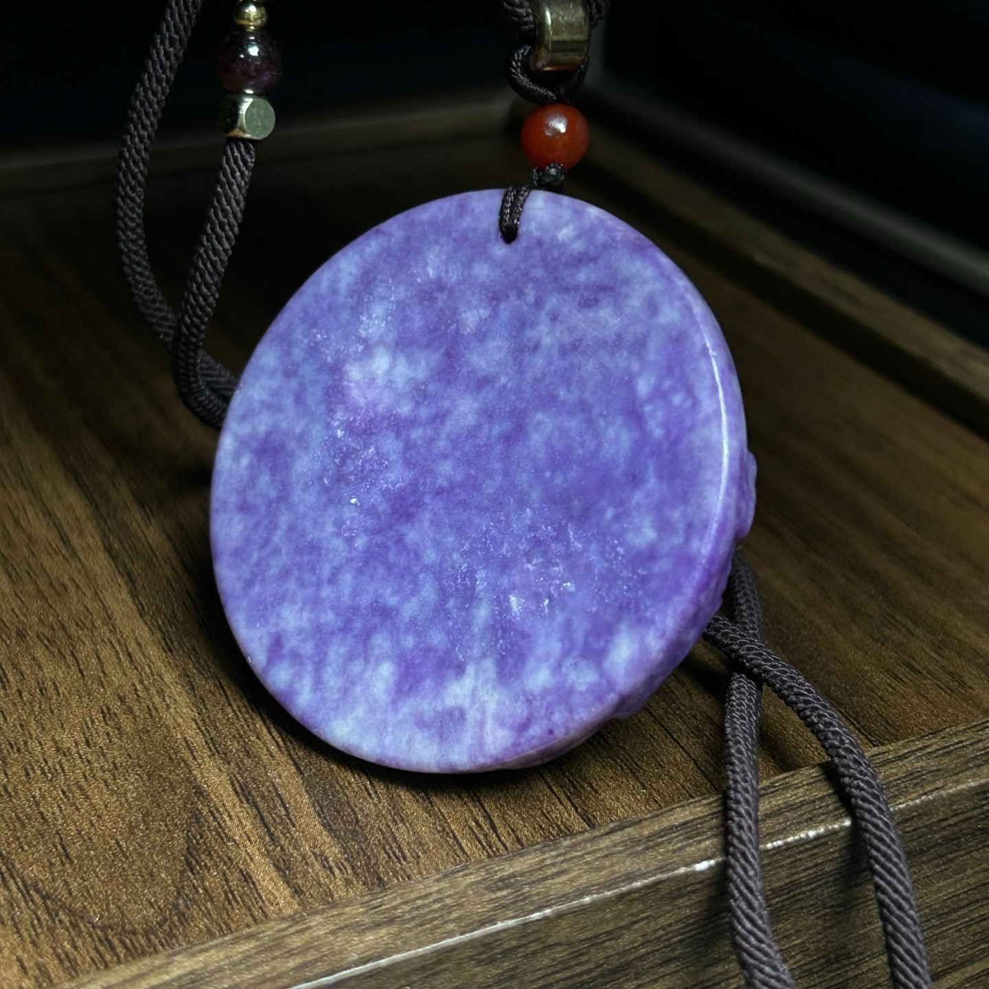 Nature purple Burmese Jade Jadeite Carved lucky charm amulet Pendant&Necklaces