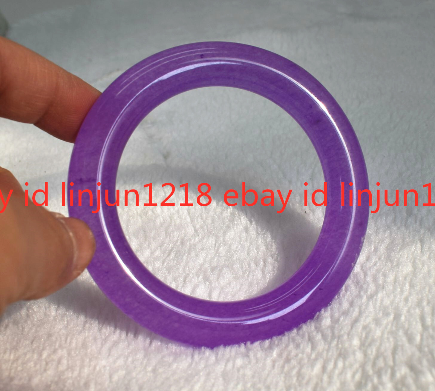 Beautiful Violet Alexandrite Jade Gemstone Round Bangle Bracelet 56-62mm Jewelry