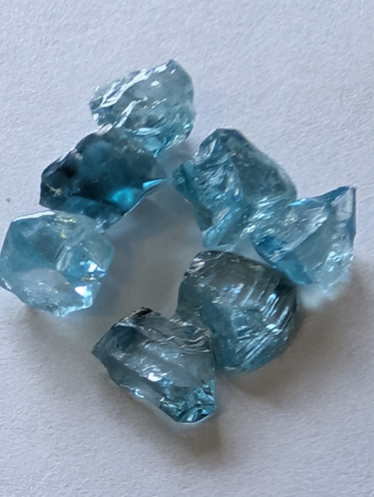 USA seller 15.75 cts Eye clean Blue Zircon facet rough gemstone specimen