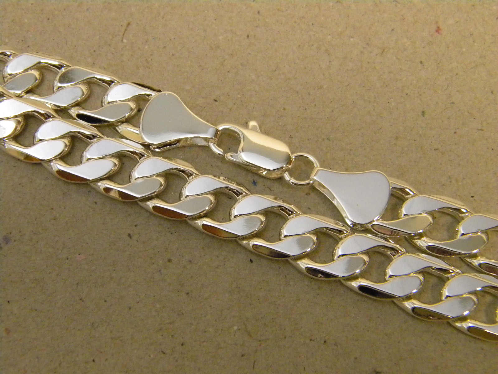 Men’s Lady’s Silver Plated Curb Cuban 20 24 30 36in Inch Long 10mm Wide Chain
