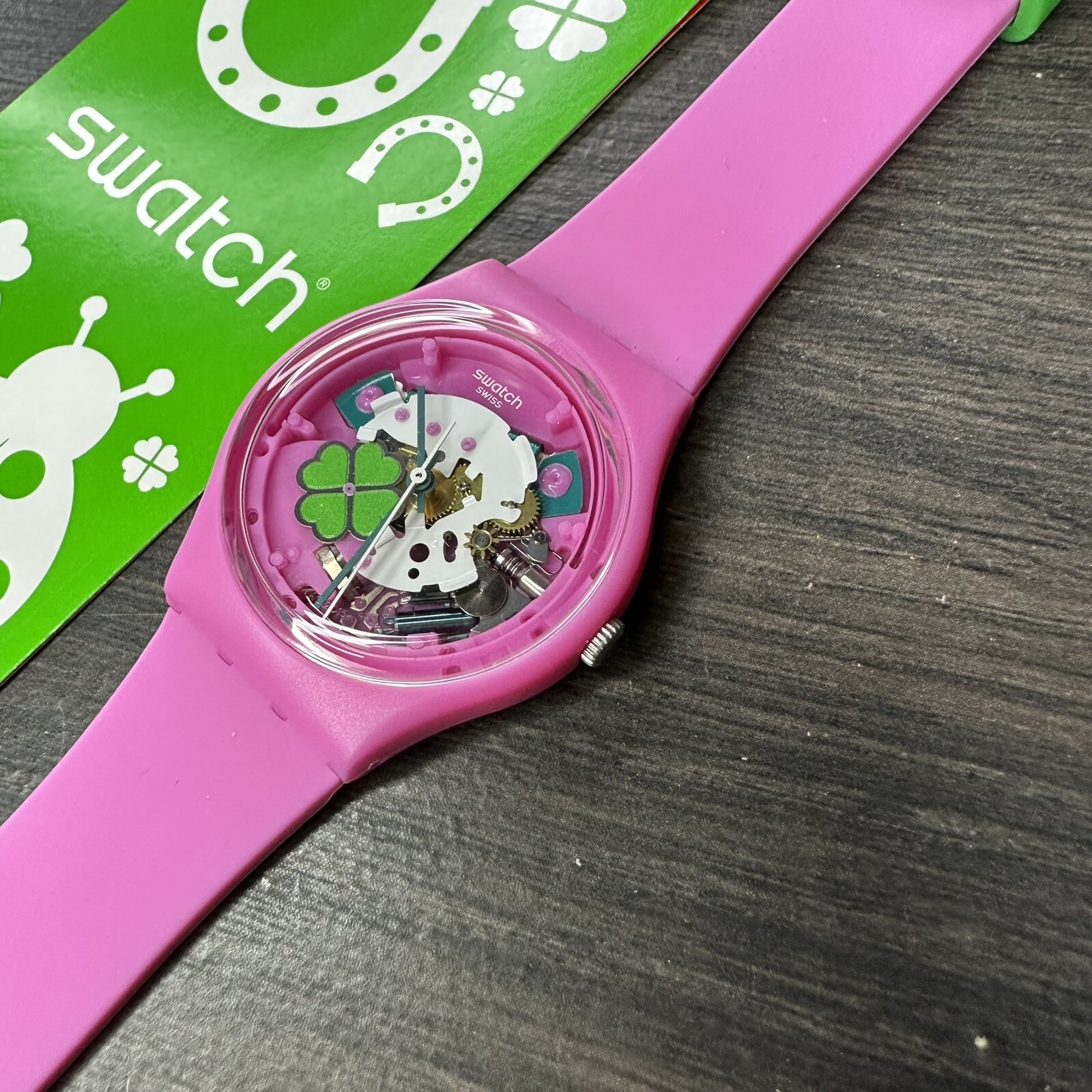 NEW✅LIMITED✅ Swatch Originals Flowerfull Get Lucky Pink Women Watch 34mm GP147