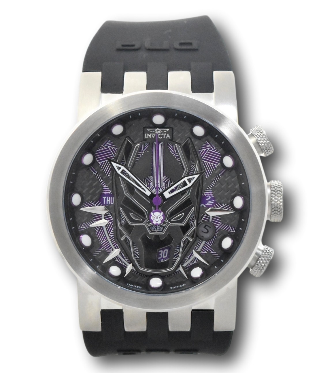 Invicta Marvel Black Panther Men’s 46mm Limited Ed Swiss Chronograph Watch 34682