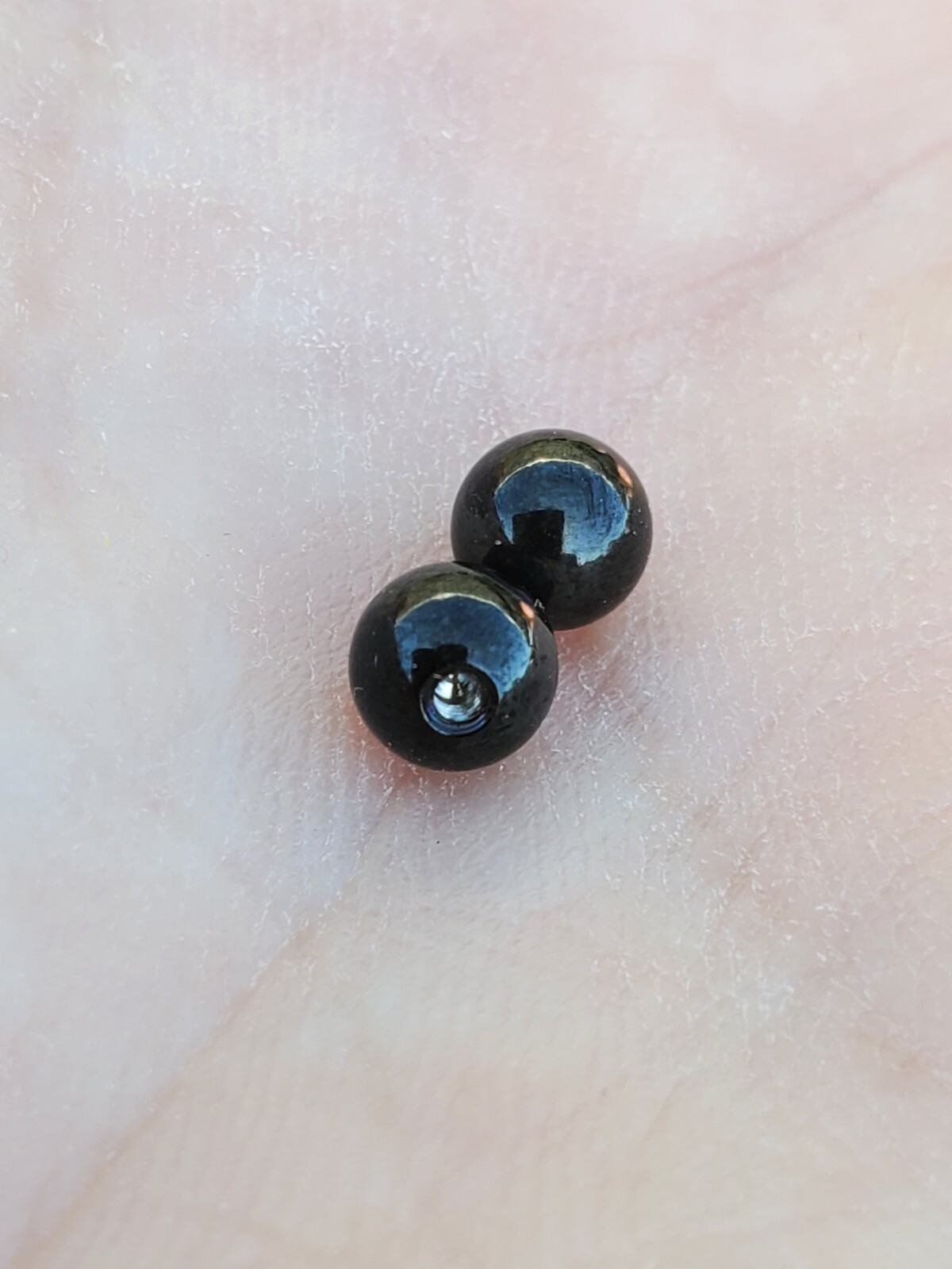 2 BLACK 18g 16g 14g Externally Threaded Replacement Balls Black Color