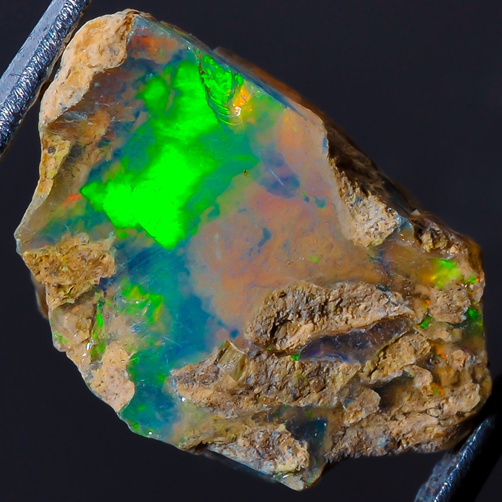 6.45 Cts. Genuine Ethiopian Opal Rough , Uncut Welo Opal Rough 11x16x9 mm ST-228