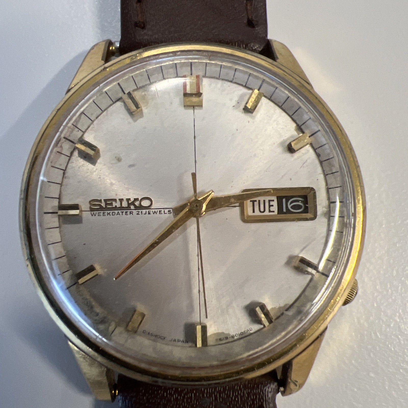Vintage 1966 SEIKO WEEKDATER Sportsmatic Automatic- 6619-8010-JDM Working