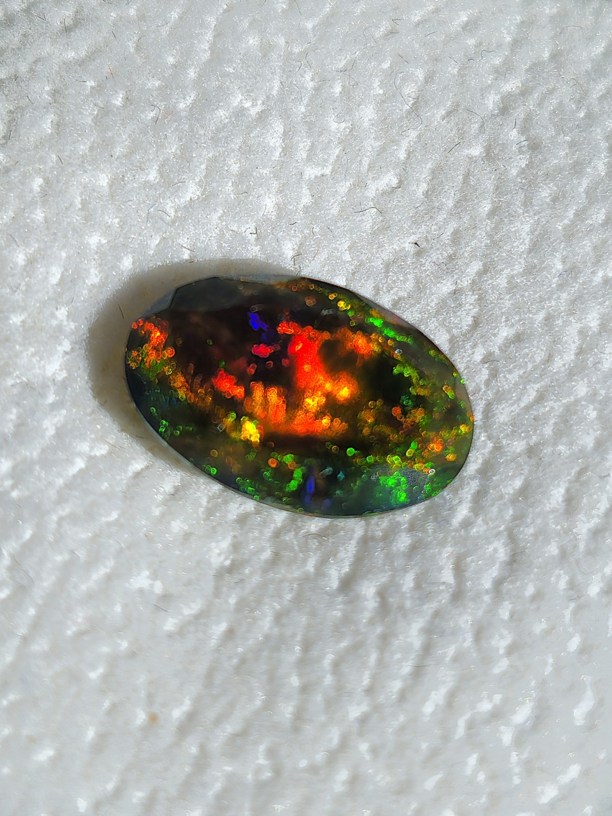 Solid Black Opal 1.80ct • Hand Faceted • Natural Colour Play Gemstone ✨️