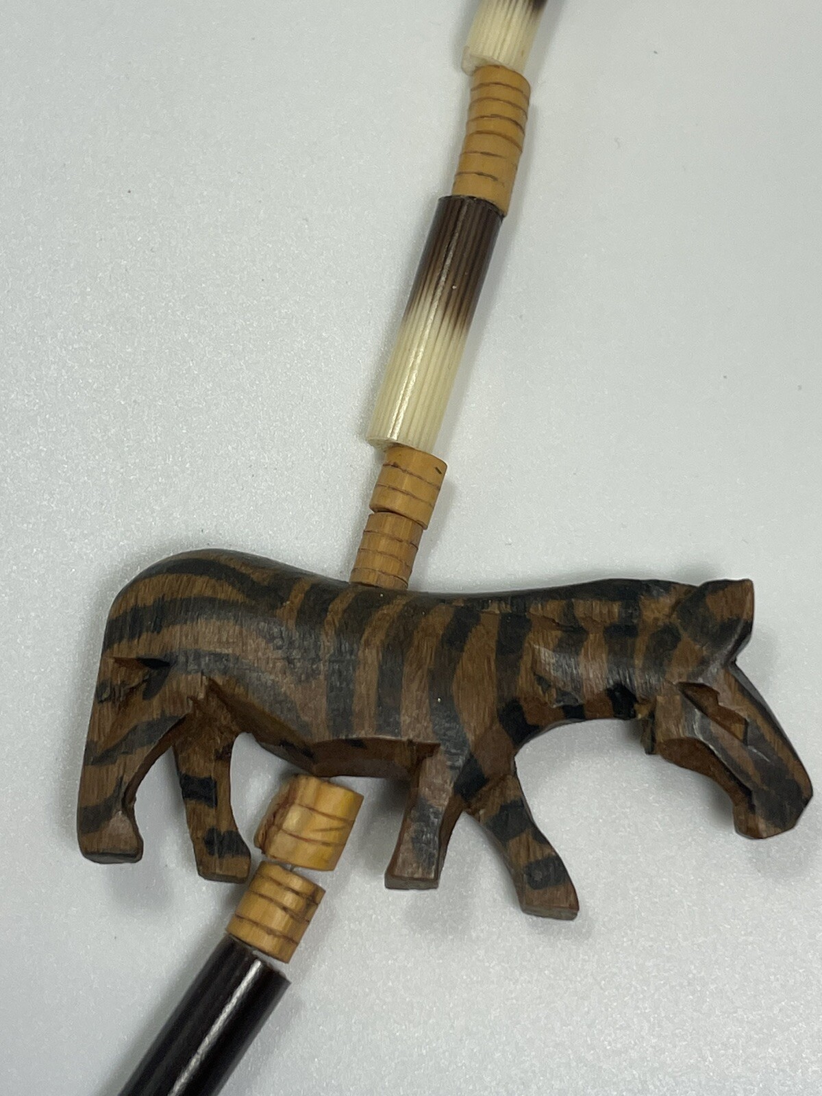 Necklace 30” Carved Wooden Safari animals Brown Kenya Africa