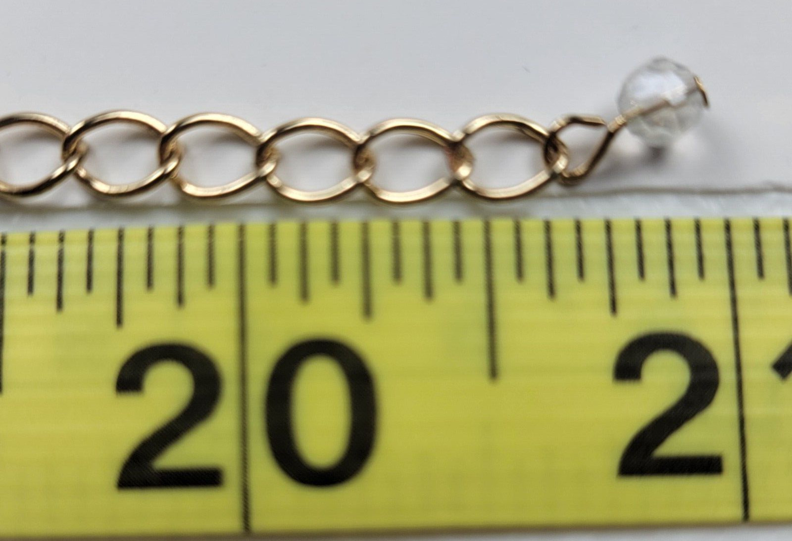 Modernist Gold Tone Clear Crystal Double Chain Multi Charm Necklace 20.5 In Adj.