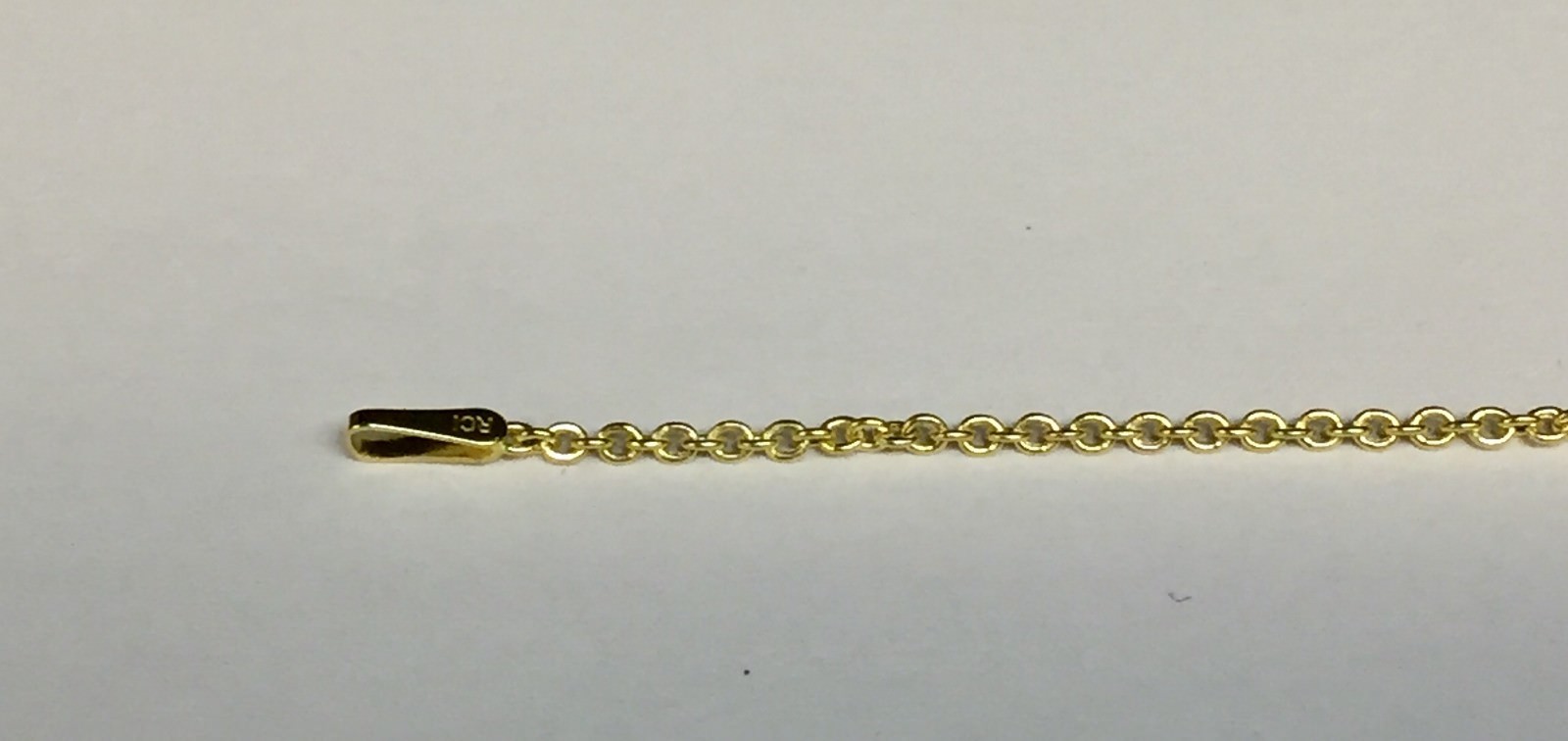 14k Yellow Gold Cable Link Pendant Chain/Necklace 18″ 1.5 mm 1.4 grams RCAB40